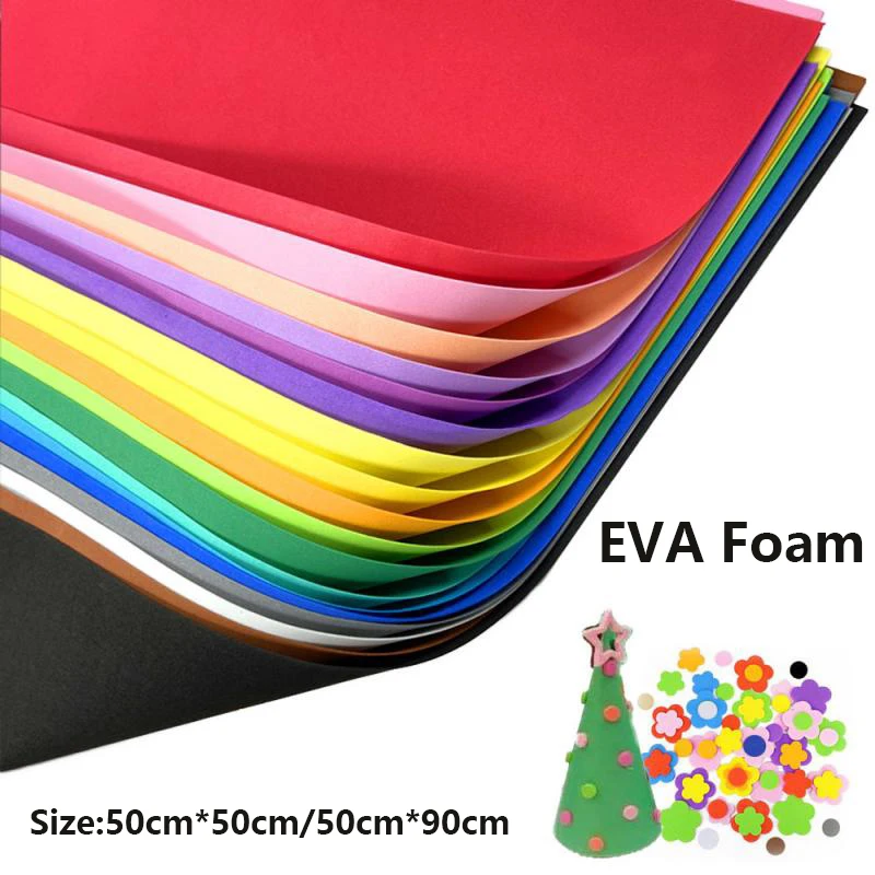 1mm Thickness Scrapbooking Crafts EVA Sponge Foam scrapbook Paper craft packs For Flowers DIY Gift Card Decor 50*50cm/50cm*90cm