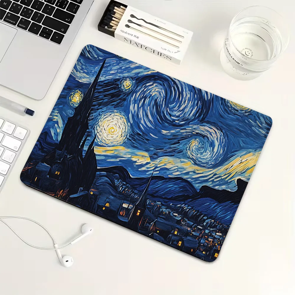 

Художественный ретро-коврик для мыши с картой звездного неба, маленький резиновый игровой коврик для мыши, коврик для механической клавиатуры, аксессуары для ПК, настольный коврик для ПК