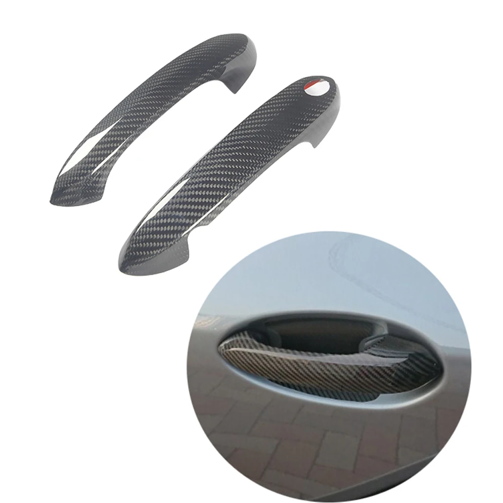 

For Toyota GR Supra A90 2019-2022 Real Dry Carbon Fiber Car Door Handle Protection Decorative Frame Cover