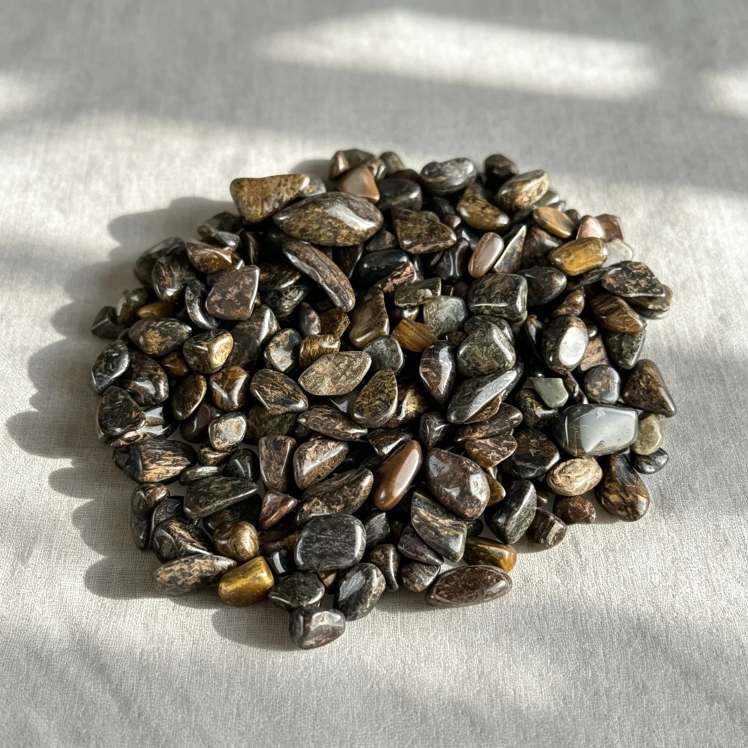 Natural Bronzite Chips Gravel, for Vase Filler, Aquarium Gravel, Decorative Floral Pebbles, Natural Stone Crafting Supplies view 3
