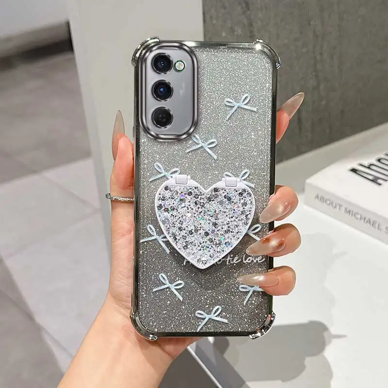 Чистый белый бант, модный гибкий противоударный чехол-подставка для Spark40ProPlus, идеально подходит для TECNO SPARK 20 40 Pro Plus (6,78 дюйма)