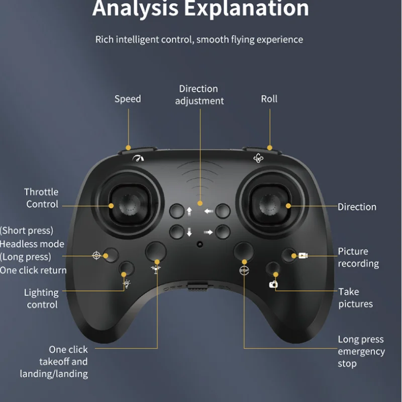 Diy 2.4g rc 4k montagem drone 4ch controle remoto evitar obstáculos fotografia luzes coloridas crianças brinquedos educação quadcopter
