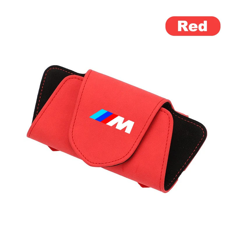 Car Sun Visor Glasses Case Sunglasses Storage Box Clips For BMW M Logo X1 X2 X3 X5 X6 X7 G20 G30 E46 E90 E60 F10 E70 E91 E30 E53