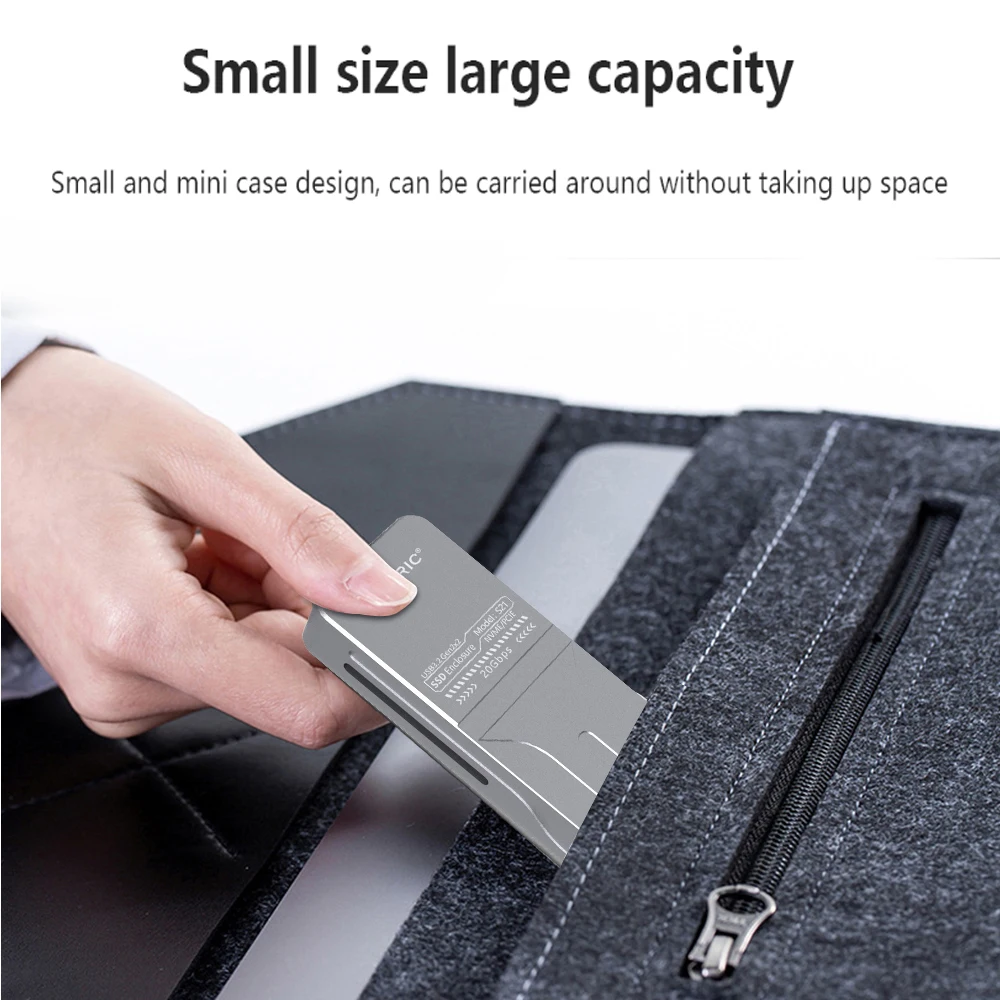 TISHRIC Aluminum Alloy SSD Case M.2 NVME Protocol Hard Drive Case Fully compatible with 2230/2242/2260/2280 M.2 SSD solid state