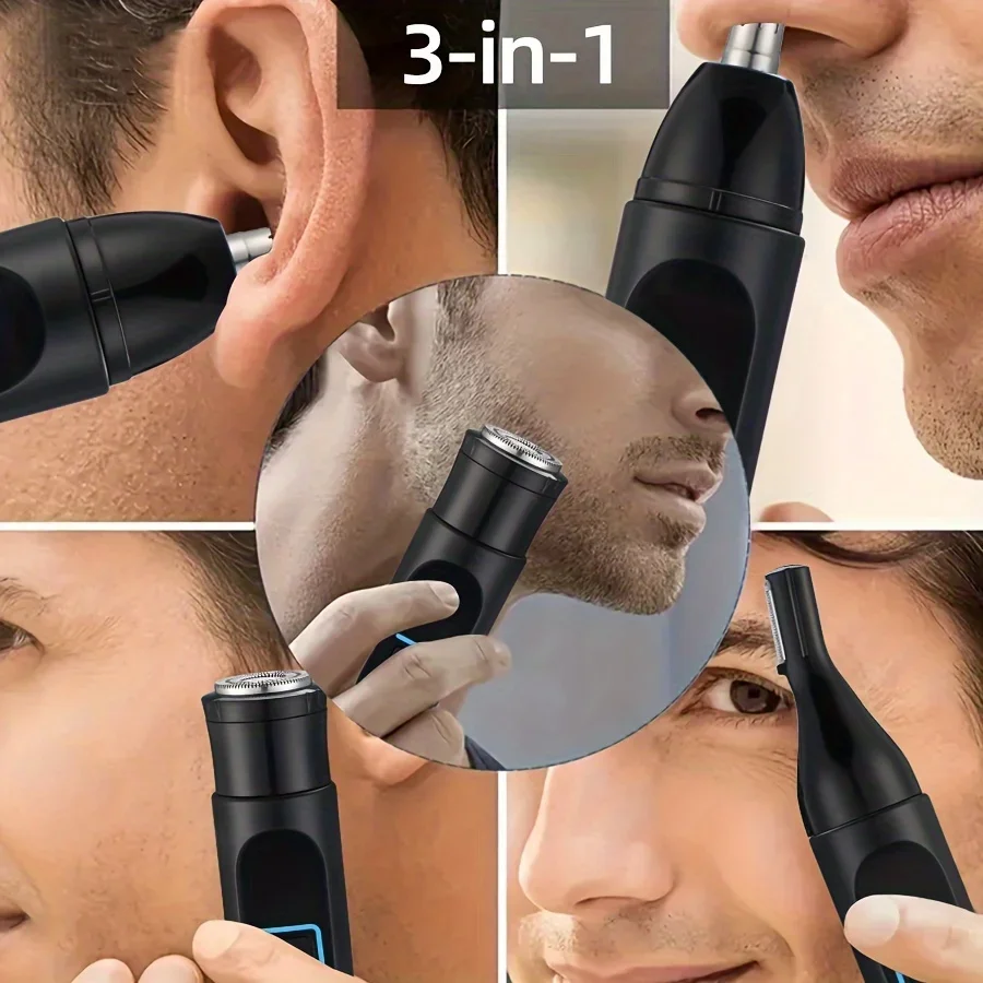 3-in-1 Men's Multifunctional Electric Nose Hair Trimmer, Ear Hair Trimmer, Eyebrow Trimmer,Electric Shaver,USBтример для мужчин