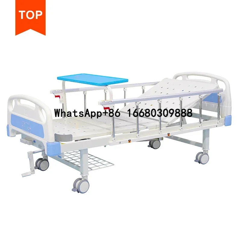 Adjustable ABS Electric Medical Care Nursing Bed Multifunction Folding Home Care Hospital Bed with Aluminum Alloy Leg Lifting