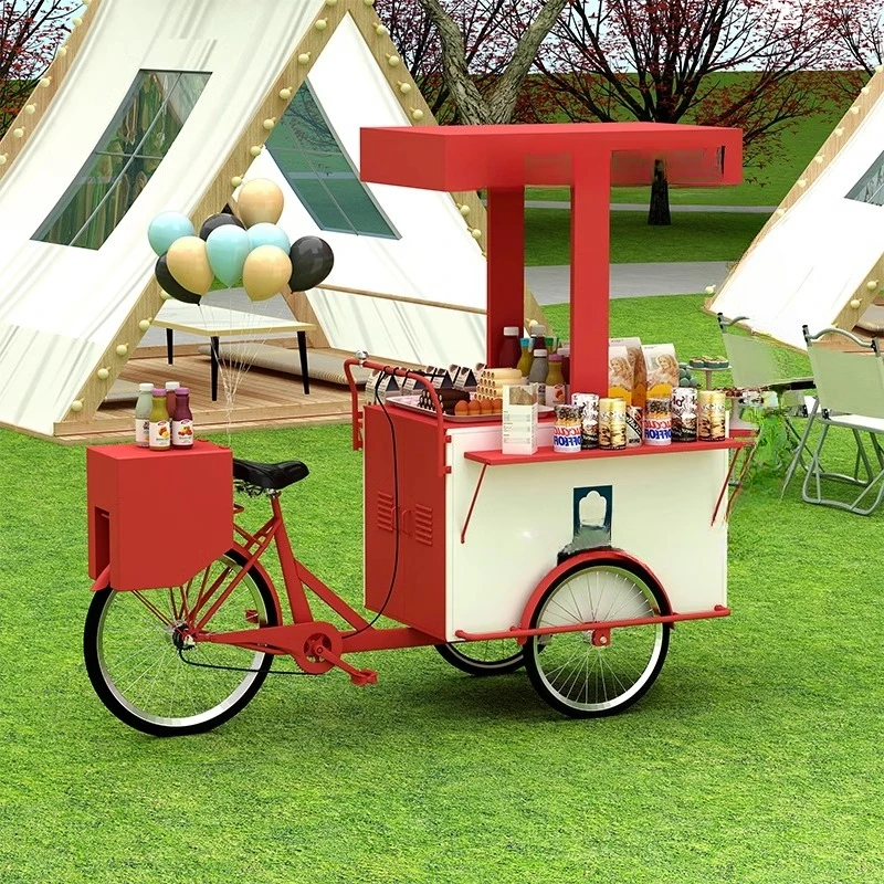 Outdoor stall creative upside down donkey tricycle night market display publicity parade float