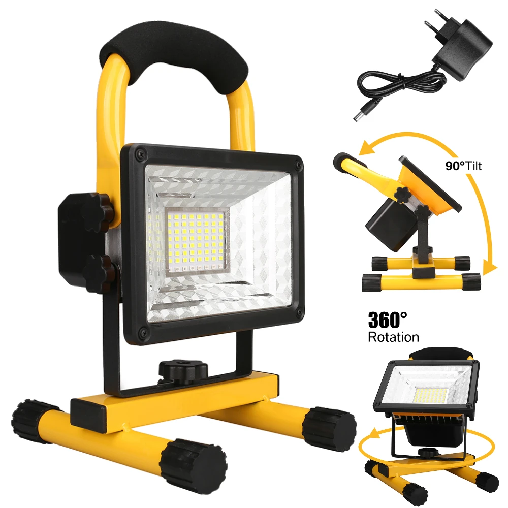 

Nice LED Portable Rechargeable Floodlight Waterproof Spotlight Battery Powered Searchlight Outdoor Camping Hiking Emergency Work
