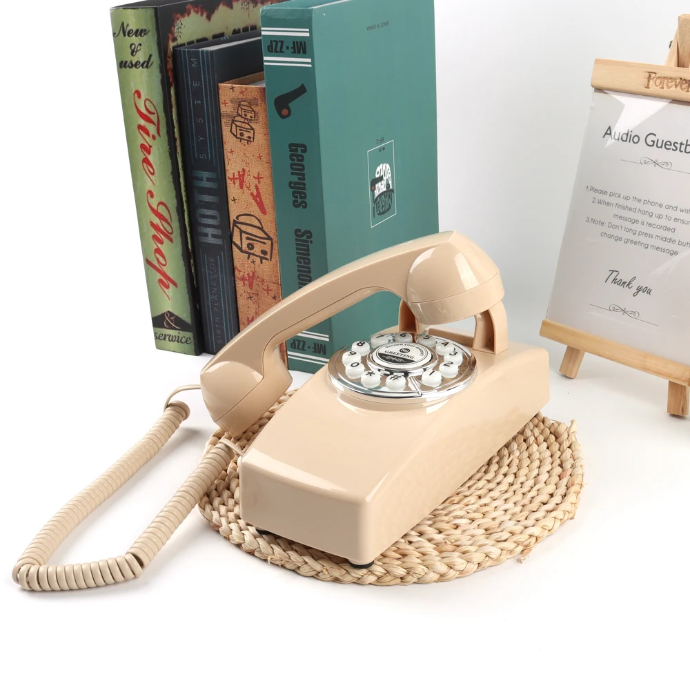 Wall Mounted Vintage Phone Guestbook Custom Audio Message Recorder for Wedding Personalized Voice Guest Book
