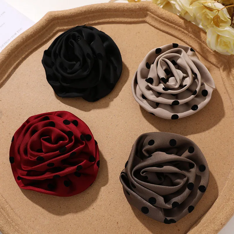 

5 шт., тканевая нашивка в горошек с розой, аппликация, наклейка, материал «сделай сам», аксессуары, наклейки для обуви, нашивки для одежды