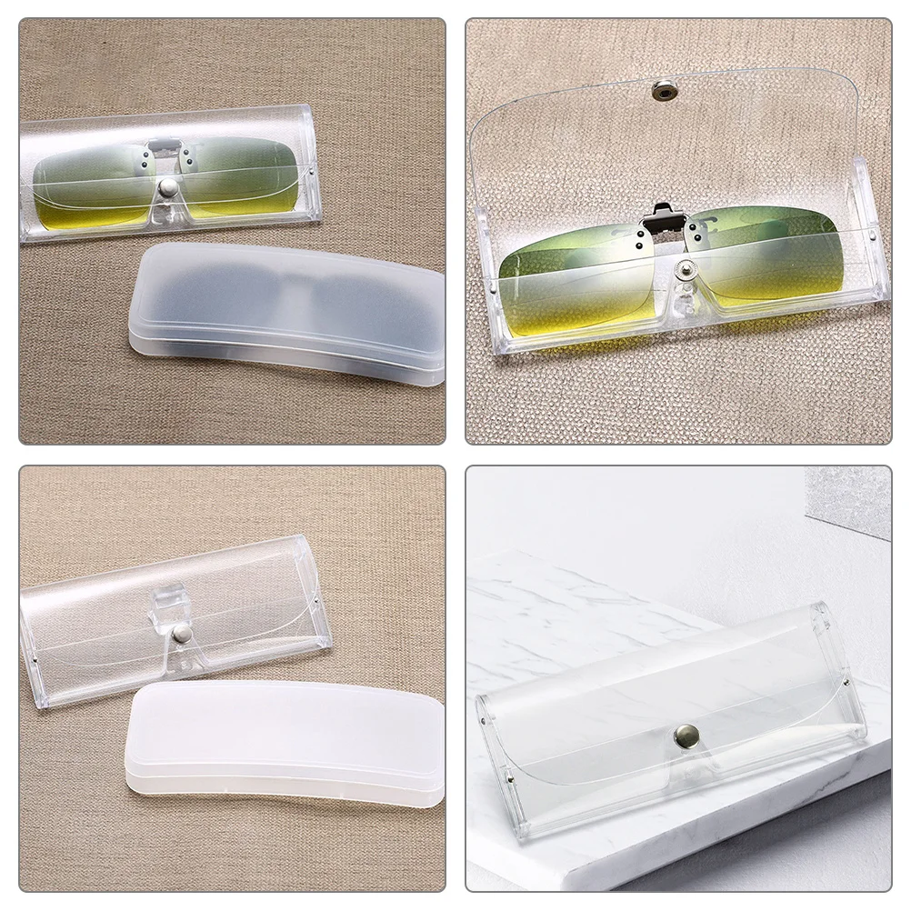 

12Pcs Hard Eyeglasses Case Compact Transparent Storage Box for Glasses Sunglasses Protection Against Scratches Dirt Daily Damage