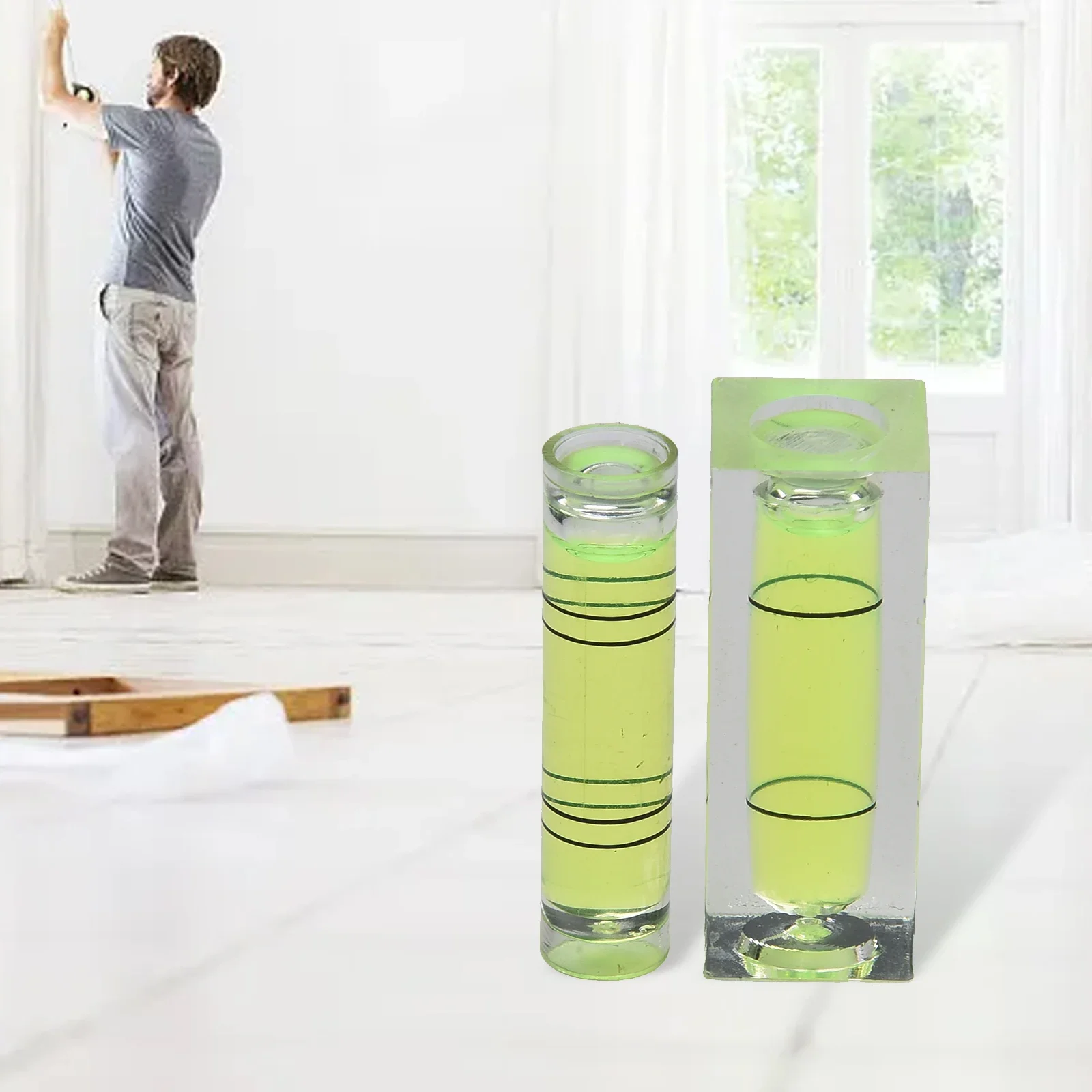 Spirit-Level Levelers Easy To Use Transparent +Green 2 Pcs High-precision Horizontal Mechanical Strip Practical