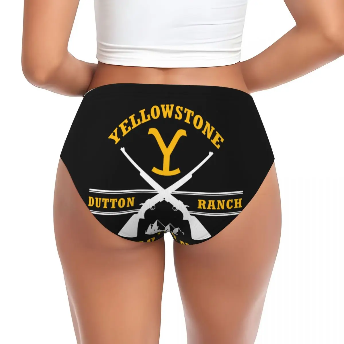 Aangepaste Yellowstones Dutton Ranch Guns korte slipje dames ademend ondergoed