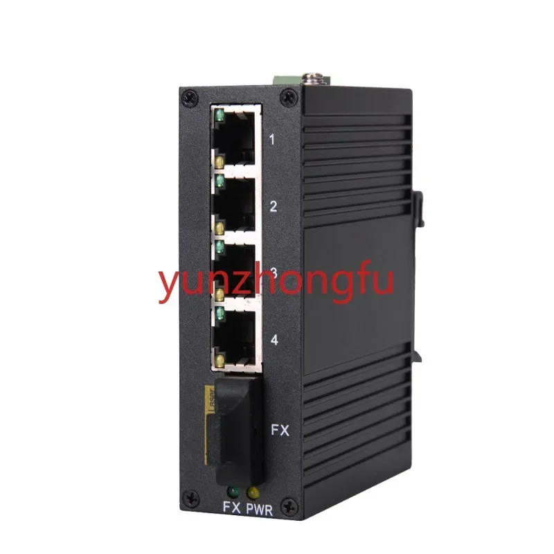 10/100m 1 fiber optic port 4 PoE ports 5   network  switch