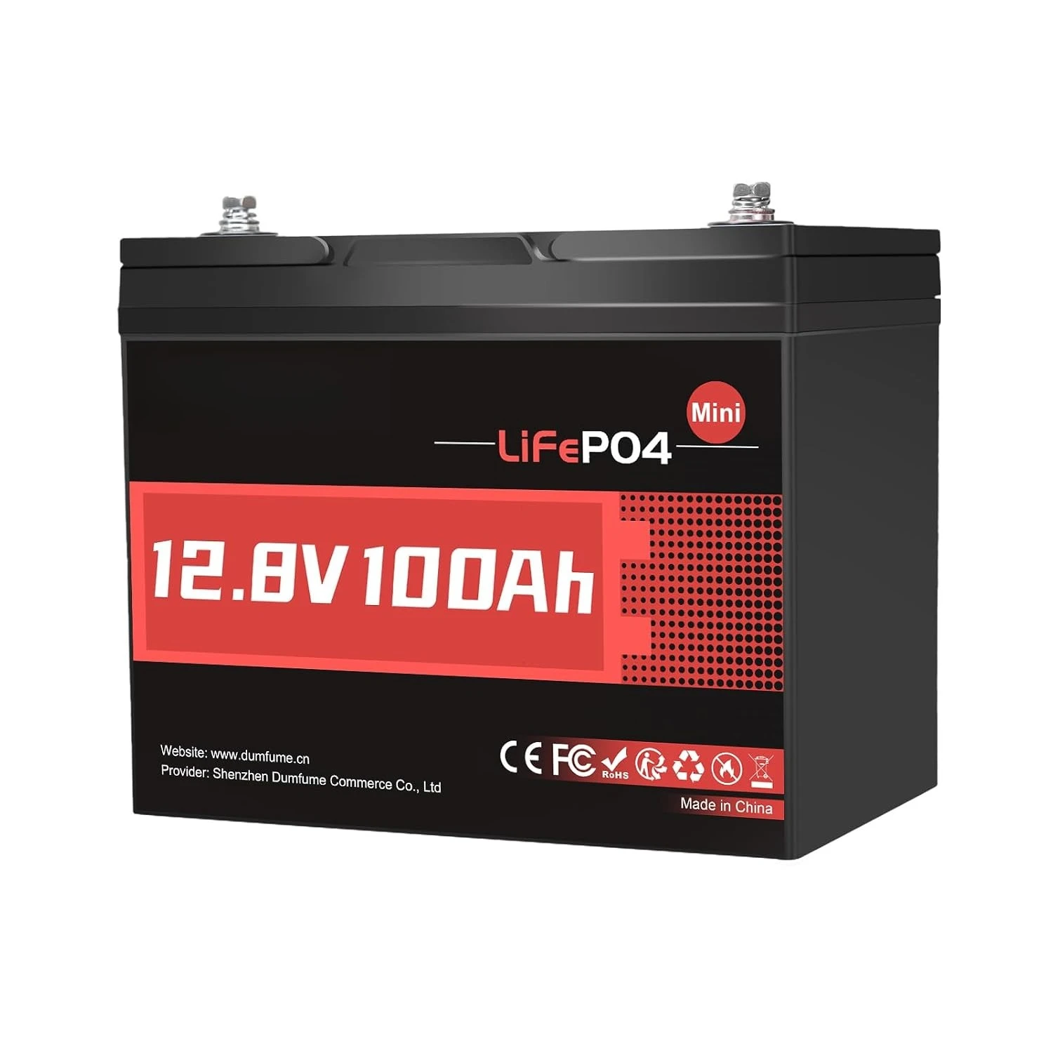 12V 100Ah Mini LiFePO4 Battery group 24 lithium battery | With 100A BMS Low-Temp Protection 1280Wh for RV, IP65 for, Customized