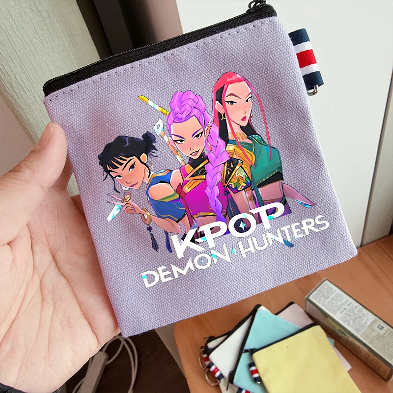 جديد K البوب شيطان الصيادين محفظة للعملة Kawaii الكرتون المطبوعة أكياس التخزين الاطفال متعددة الأغراض مربع سستة الحقيبة هدايا عيد الميلاد