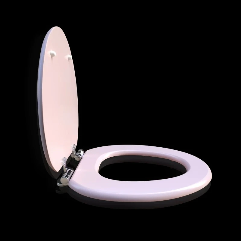 Old-Fashioned Split Toilet with Solid Wood Lid, Quiet Slow-Close Seat, Fits O/V/U-Shaped Bowls, Classic Design