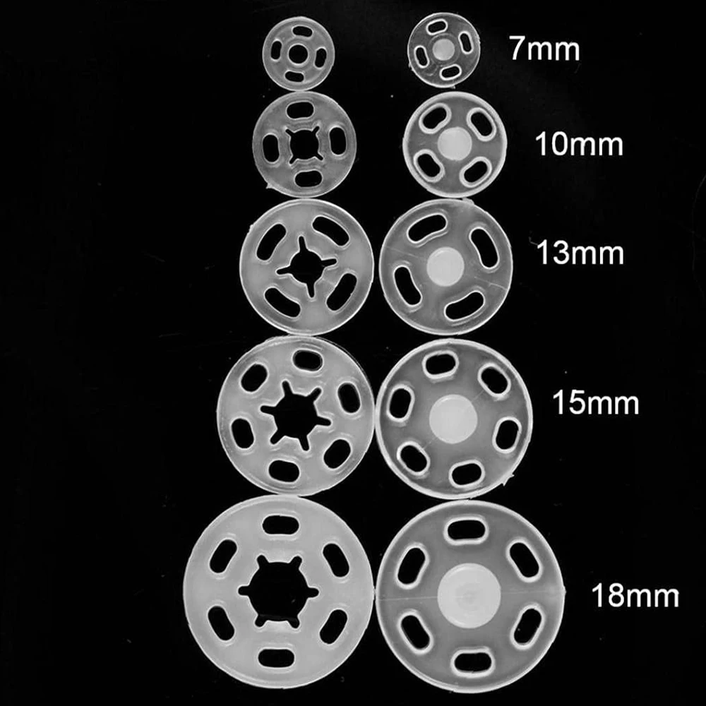 30 paia di bottoni automatici in plastica bottoni trasparenti bottoni invisibili per cucire bottoni automatici per camicie fai da te vestiti cucito