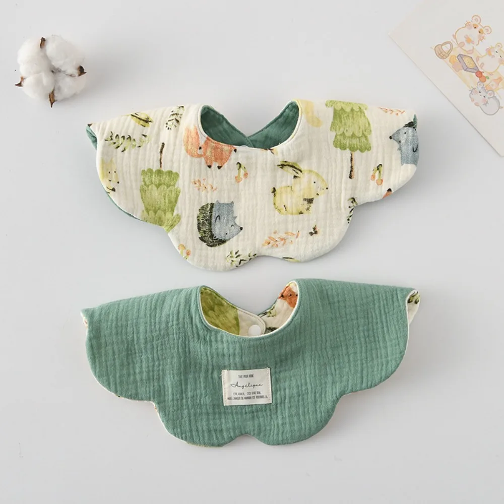 

New Two-sided Usable Feeding Bib Breathable Pacifier Drool Bib Pure Cotton Gauze Saliva Towel For Newborn Toddler