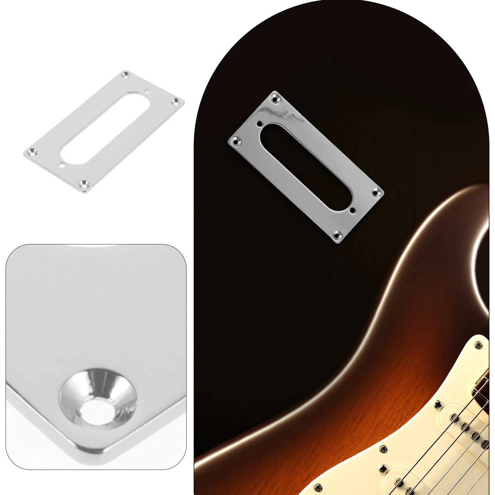 2Pcs Electric Guitar Pickup Frame Metal Mounting Ring 92x46mm Stable Construction Pickup Cover Replacement for Guitar Parts - view 6