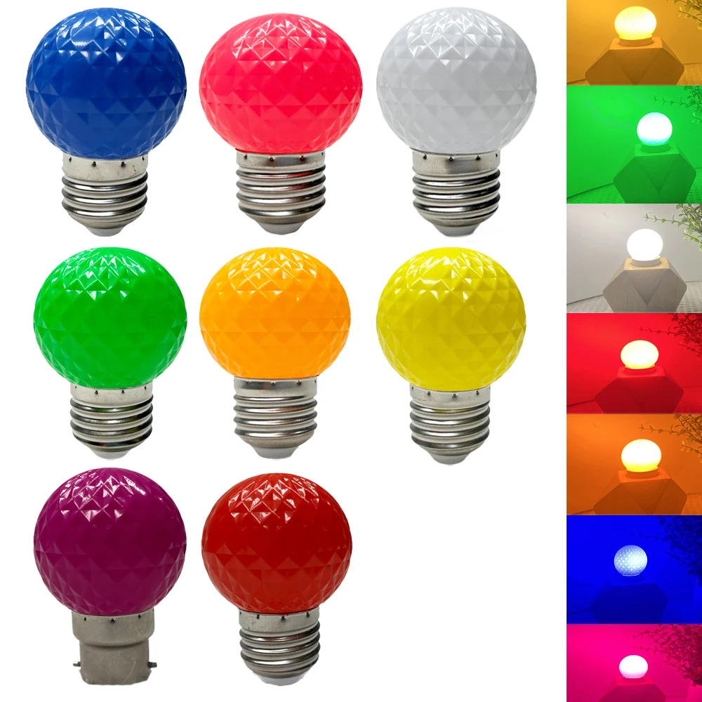 Colorful Pineapple E27 Bulb Led 2W B22 E27 Globe Lampada 110V 220V Blue Green Red Yellow Pink Warm/ Cold White  Led Spot Light