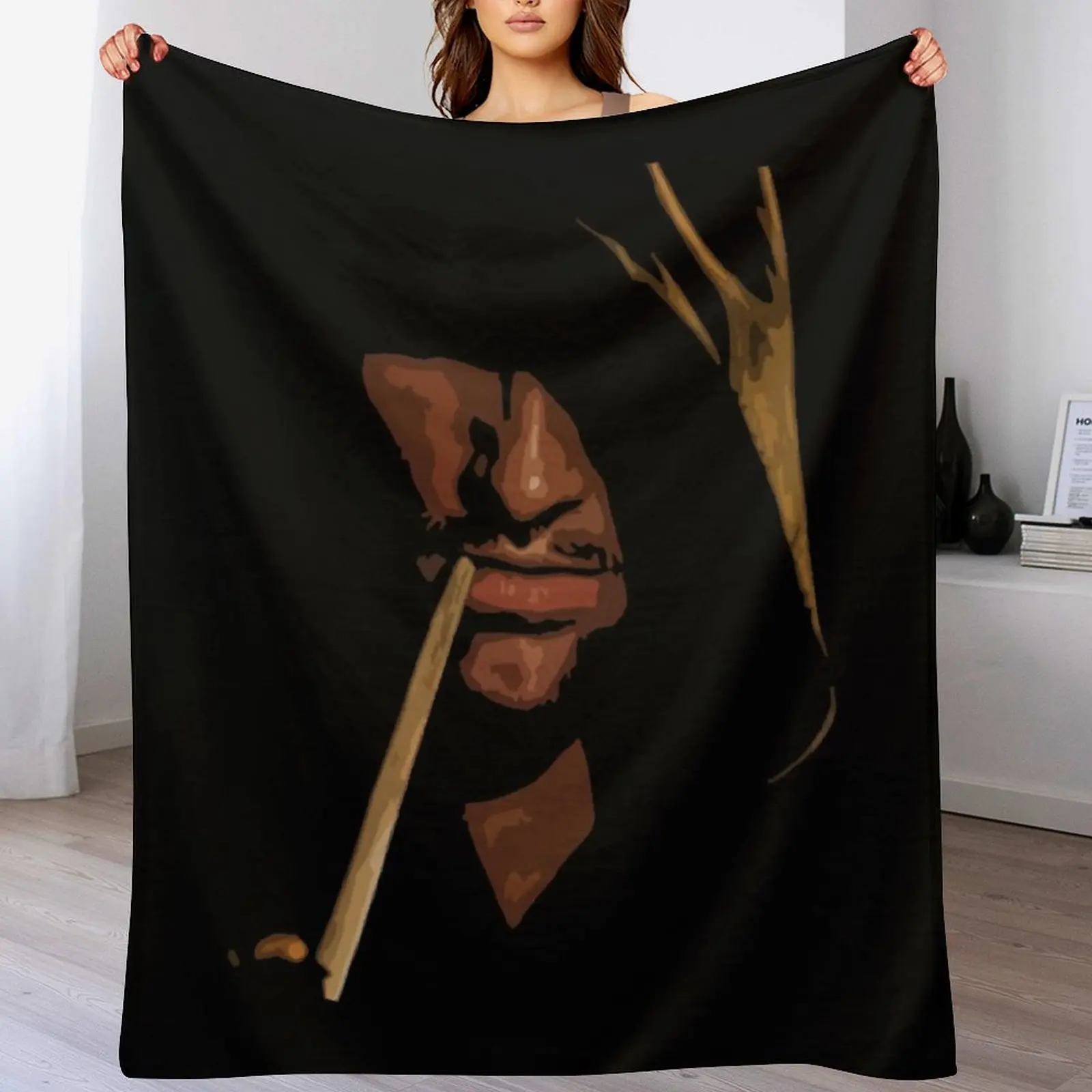 Painting Aragorn The Strider Funny Gifts Throw Blanket