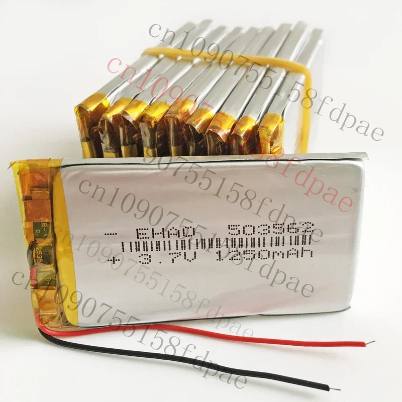 

OK 10x1250mAh 3.7V lipo polymer rechargeable battery for mobile phone GPS 503562