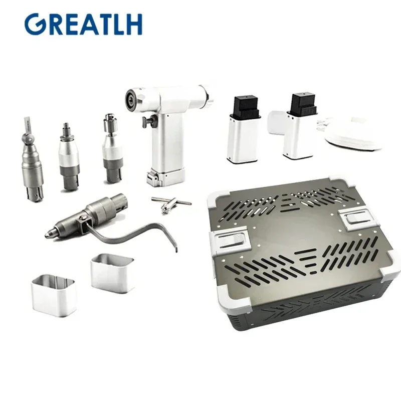 1set Tragbare Mini Konserven Elektrische Knochen Bohrer Bits Maschine Orthopädische Chirurgische Set mit Fall Orthopädische Instrument