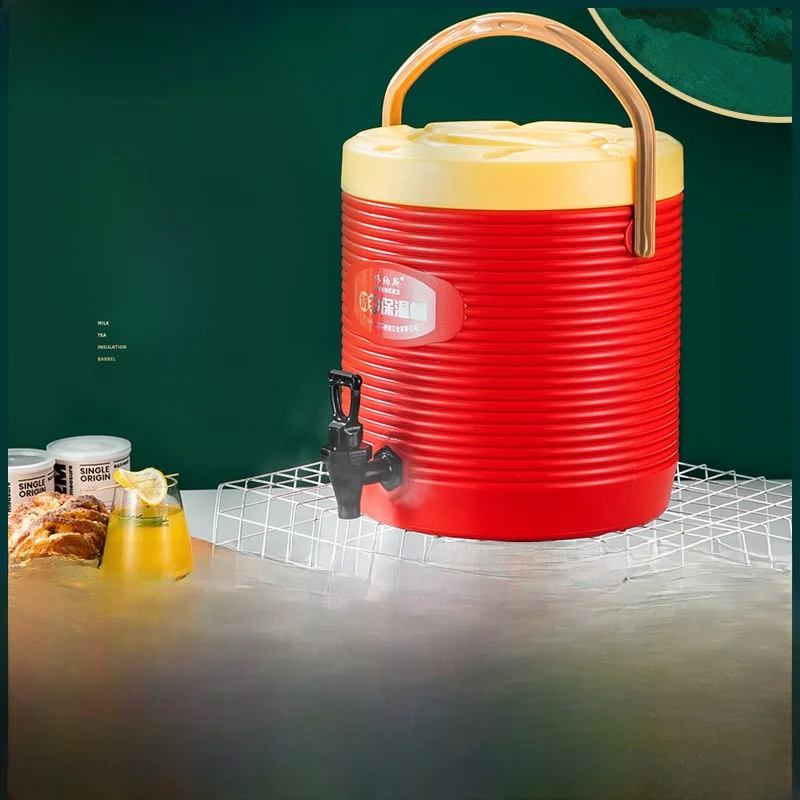 

Large Capaci Plastic Stainl Steel Double Layer Insulated Milk Tea Buet with Handle for Food ering Simple Sle