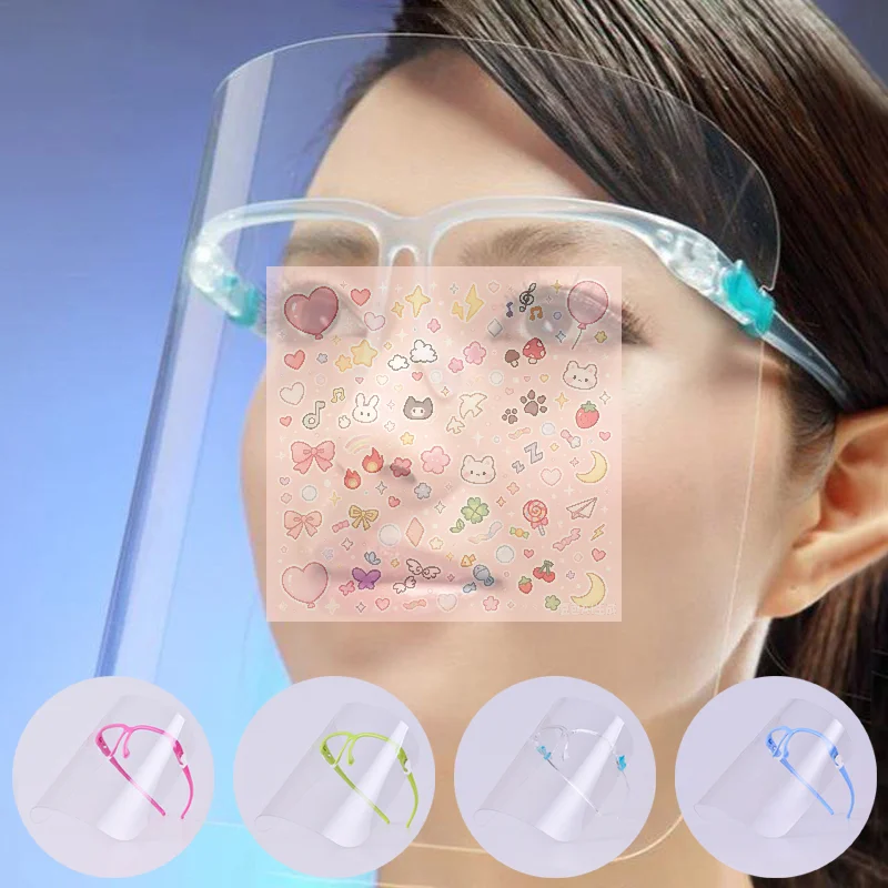 Face Shield Transparent Full Face Cover Safety Protective Film Tool Anti-Oil Anti-Fog Kitchen House Clean Dust Proof Mask