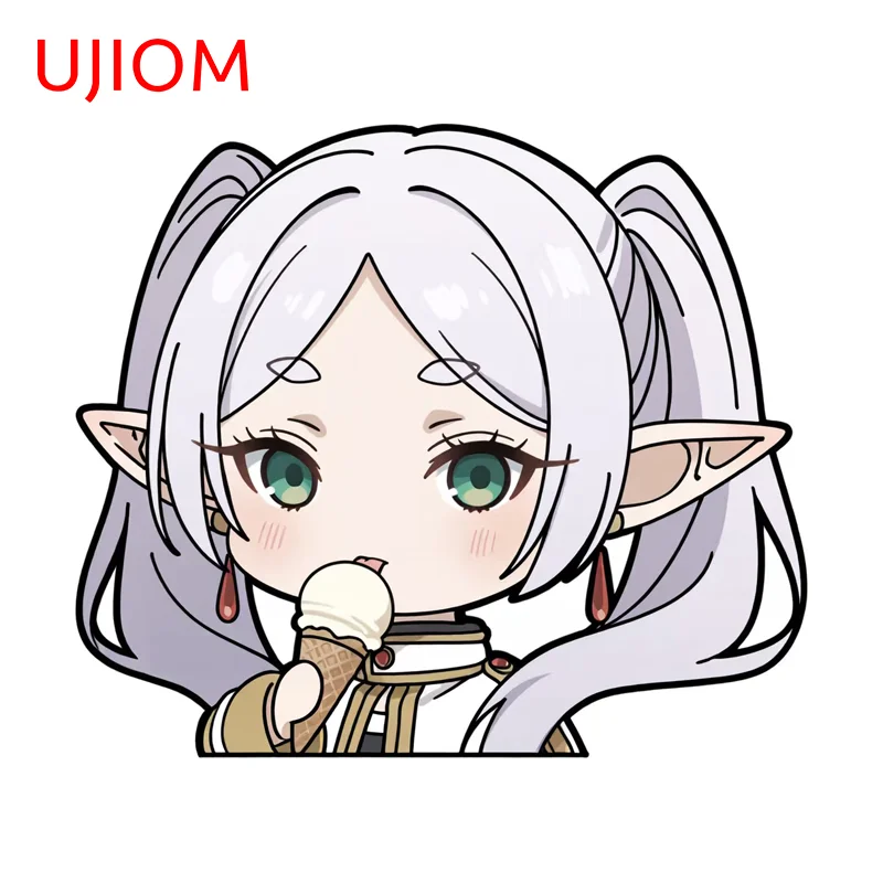 UJIOM Frieren Lovely Girl Wall Sticker Exquisite Scratch Proof Adhesive Decal Suitable For Wardrobe Vestibulec Decoration