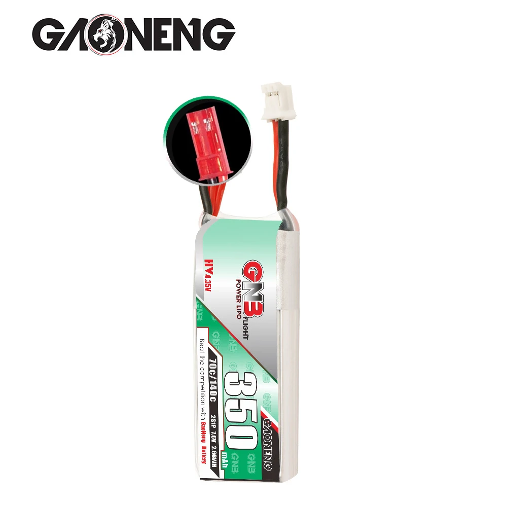GAONENG GNB 2S 7,6 V 300mAh 60C/120C batería Lipo para juguetes de Control remoto modelo UAV Dron FPV batería de 7,6 V con enchufe JST