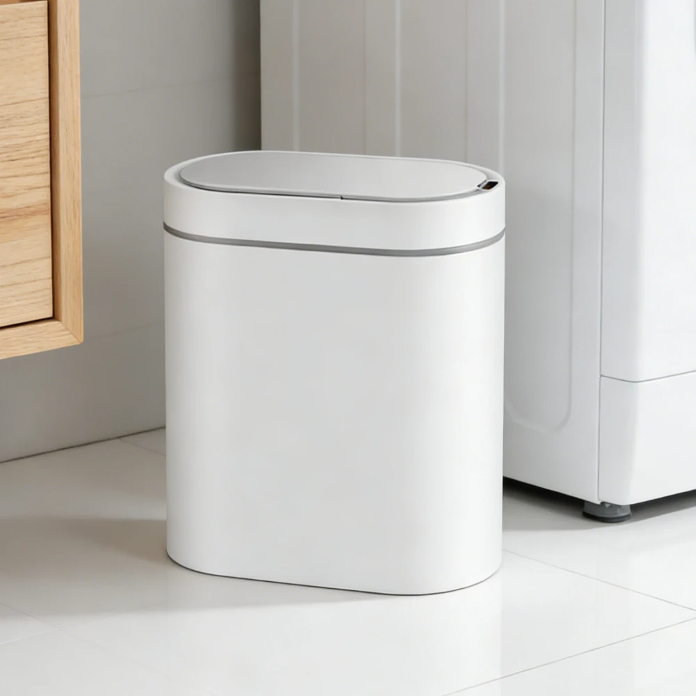 

Motion Sensor Automatic Trash Can 7L Touchless Waterproof Bathroom Bin Smart Kitchen Bedroom Narrow Gap Creative Garbage Can New