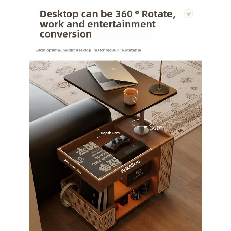 

Зимний деревянный передвижной боковой столик из цельного дерева с подъемником для автобуса, журнальный столик, бытовой диван для гостиной, боковой шкаф, антикварная тележка