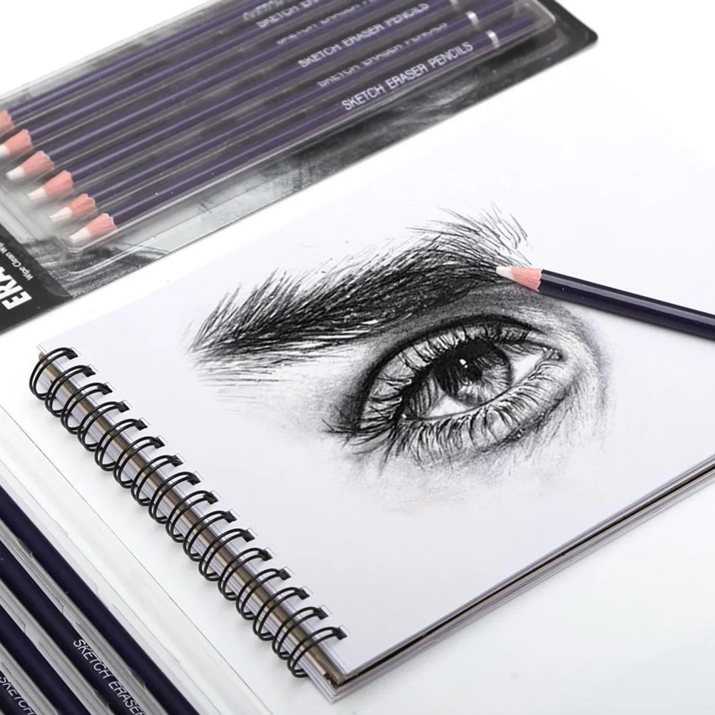 

6Pcs Highlighter Eraser Pencil Rubber Pen Type Sketch Eraser for Student Drawing Sketch Art Painting Use Rubber Pencil