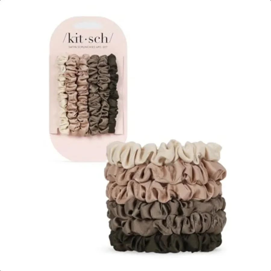 

Ultra Petite Satin Scrunchies for Women No Crease Hair Ties Soft Satin Hair Scrunchies for Girls Frizz Free Gentle Stylish Hair
