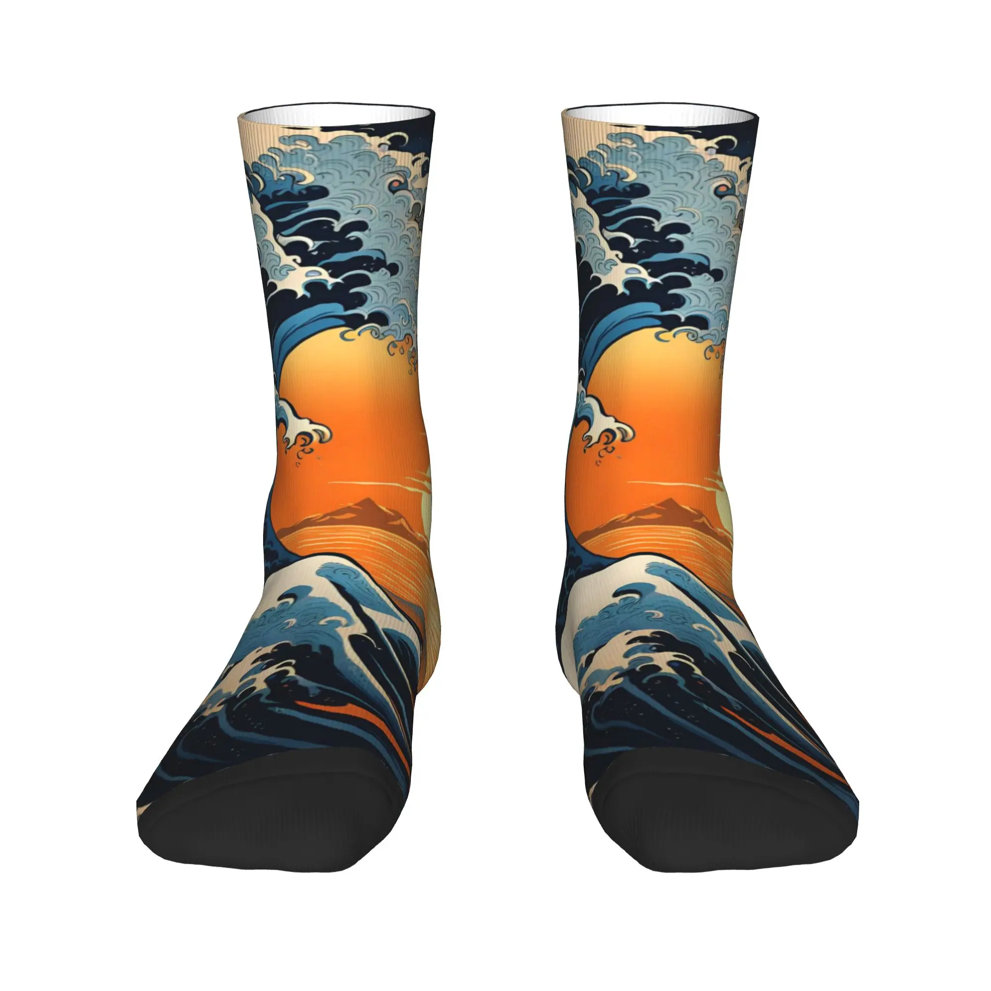 

The Great Wave off Kanagawa Mens Crew Socks Unisex Fun Spring Summer Autumn Winter Dress Socks