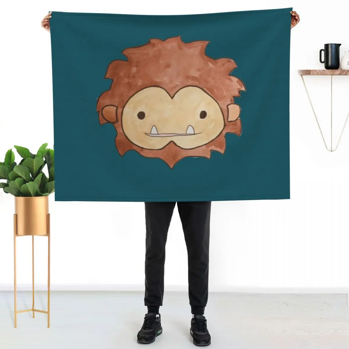 Sneaky Sasquatch Big Head Throw Blanket blankets ands Single Furry Sofa Throw Multi-Purpose Custom Blankets