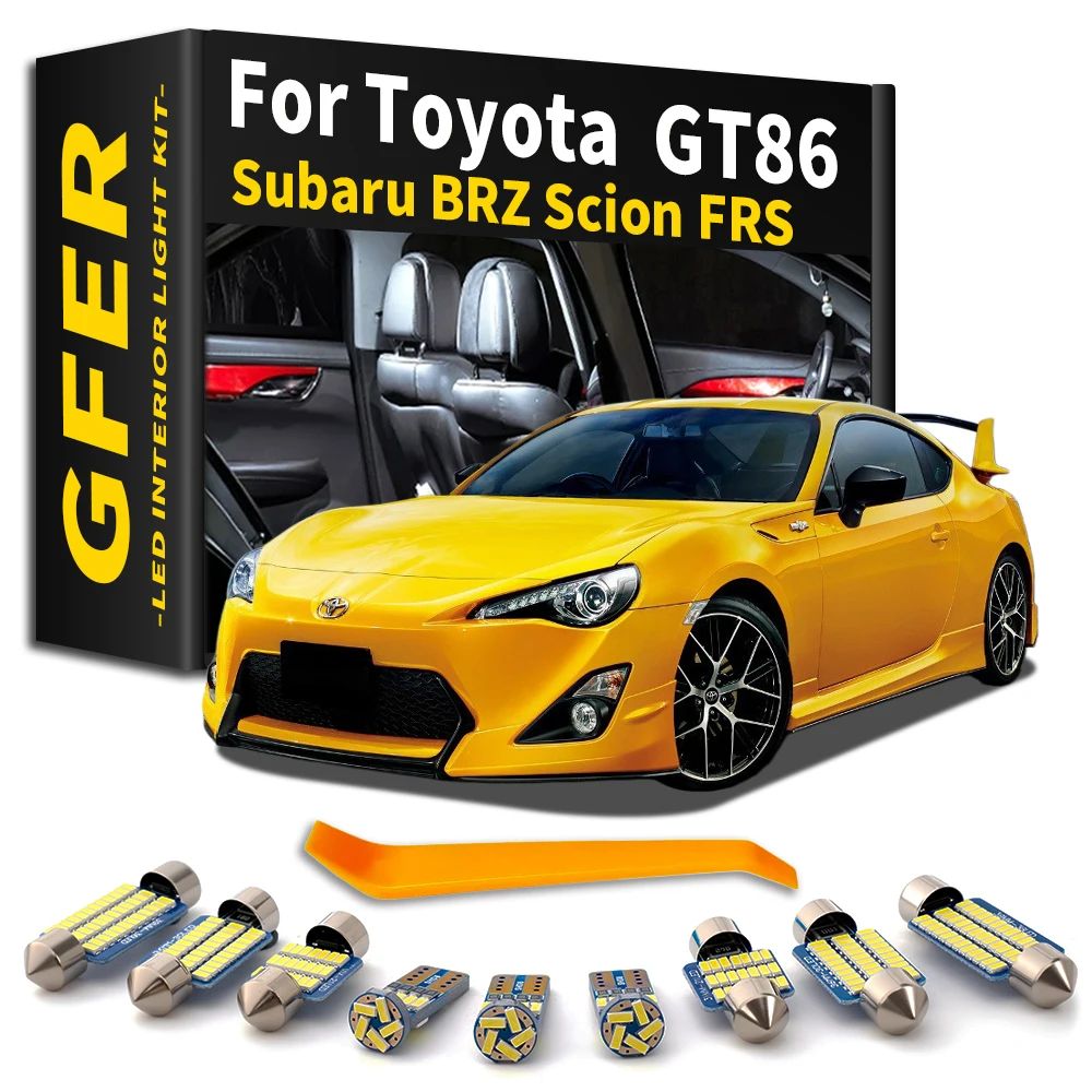 GFER 11Pcs Canbus LED Interior Light Bulb Kit For Toyota 86 GT86 Subaru BRZ Scion FR-S FRS 2013- 2015 2016 2017 2018 2019 2020