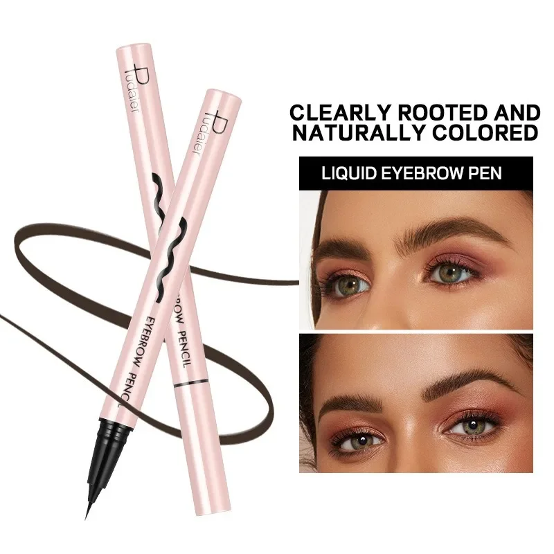 Liquid Eyebrow Pencil Waterproof Eyebrow Pen 0.05MM Ultra Thin Head Eyebrow Pen Black Brown Sweatproof Water Eye Brows Enhancers