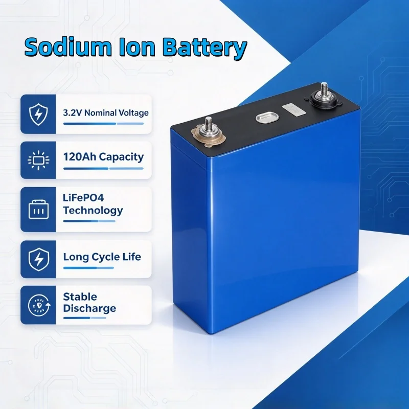 3.2V LiFePO4 Battery Cell Large Single Cell 120Ah Lithium Iron Phosphate for Solar Energy Storage RV Camper Car DIY Battery Pack