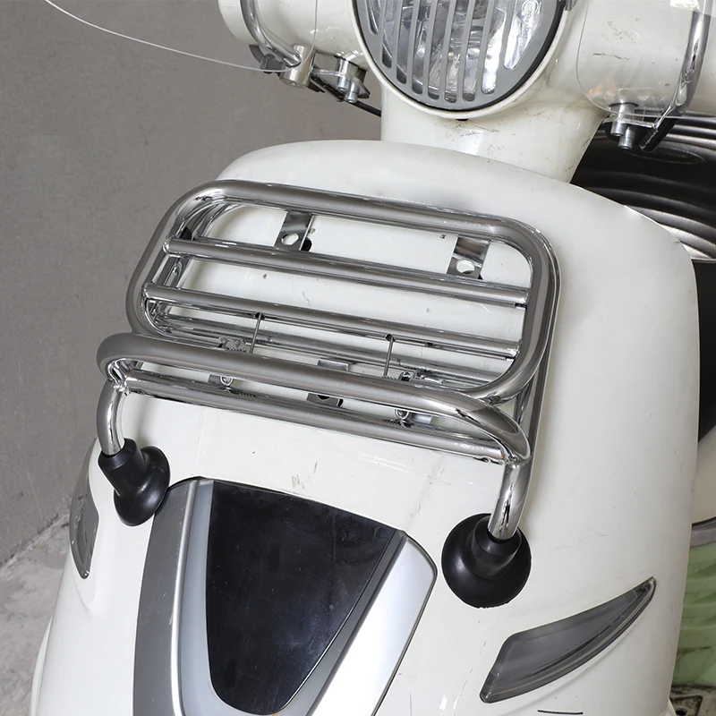 Hot sellingon Sale Stainless Steel Front Carrier Rack for Django Model Motorcycle Black Silver Accessories Wear-Resistant and St