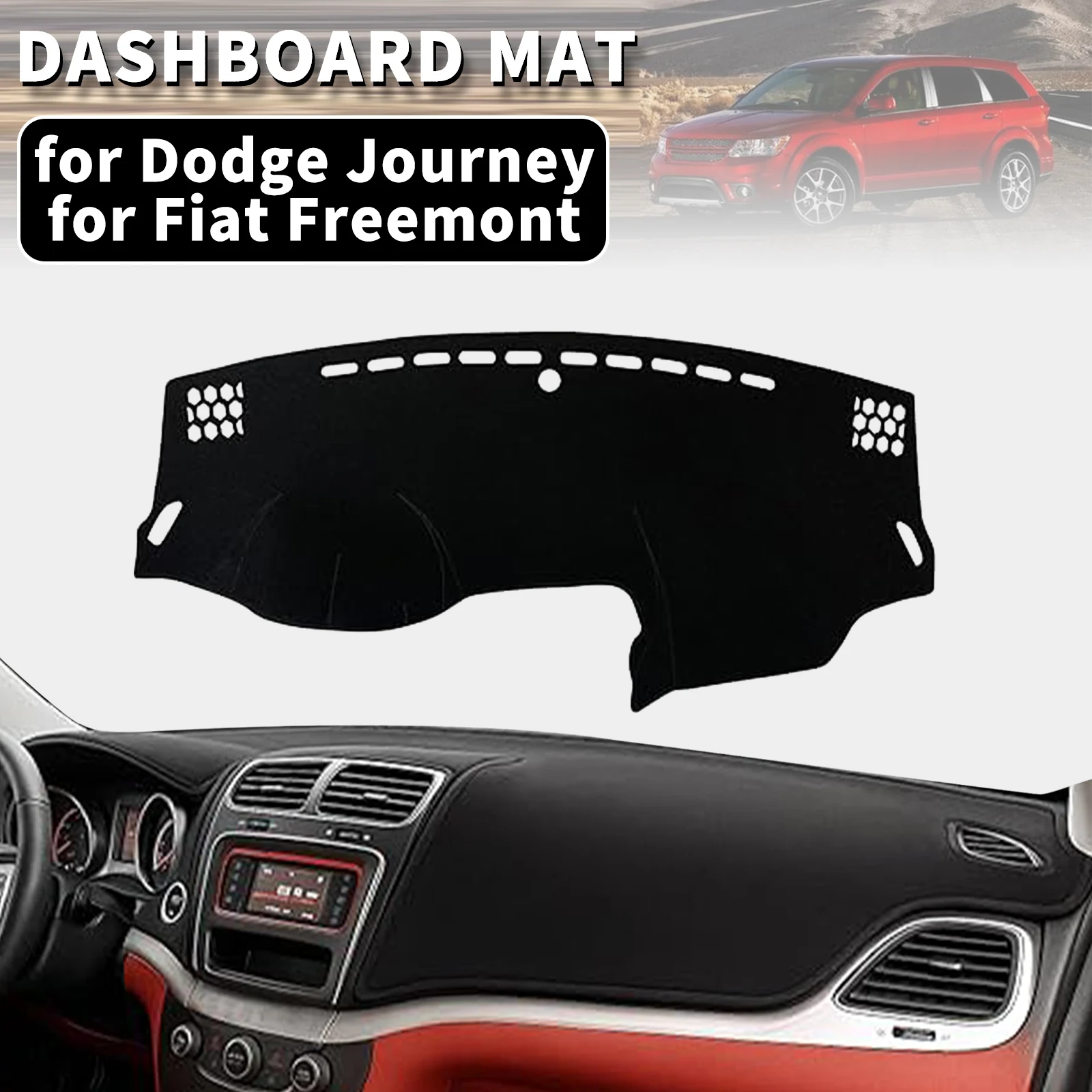 

Коврик на приборную панель для Dodge Journey 2009-2016 и Fiat Freemont, защита от УФ-излучения, солнцезащитный коврик, стильный защитный коврик-накладка