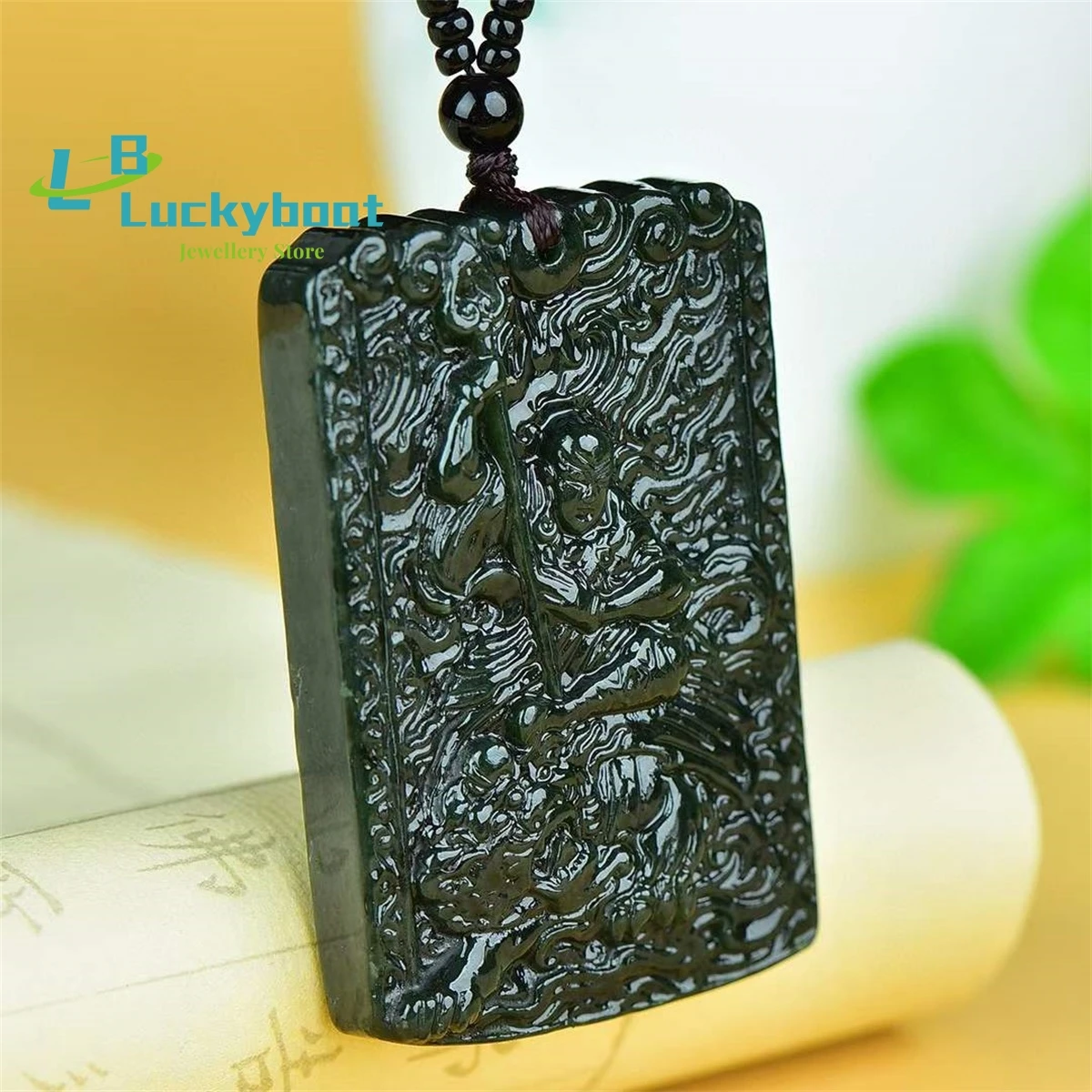 Natural Hetian Qingyu Di Cangwang Pendant Simple and Personalized Exquisite Fashion Versatile for Men and Women