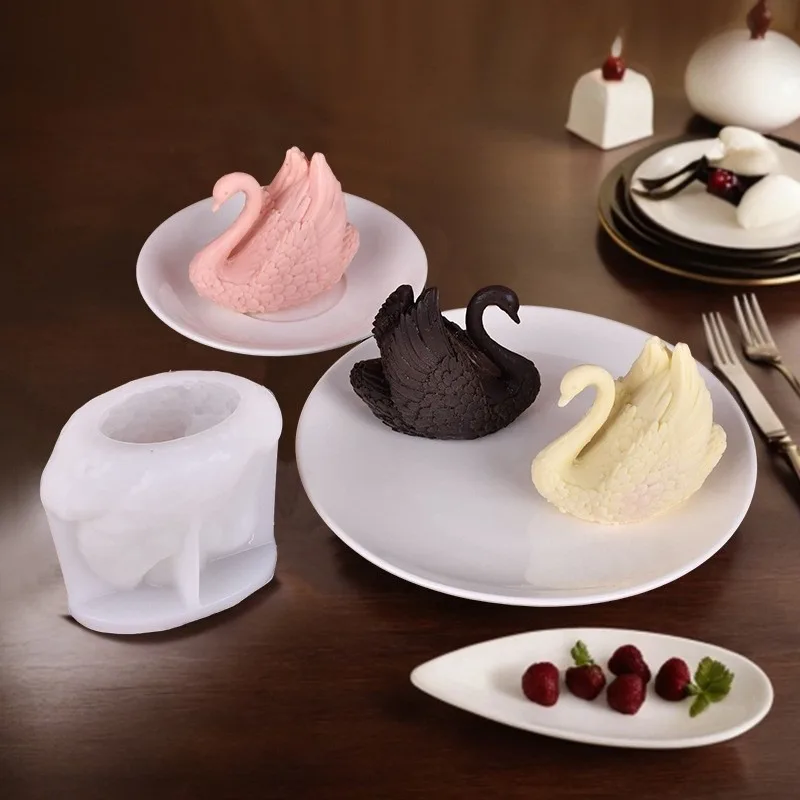 3D Swan Shape Silicone Mousse Cake Mould Romantic Holiday DIY French Baking Tool Chocolate Jelly Pudding Dessert Pastry Bakeware