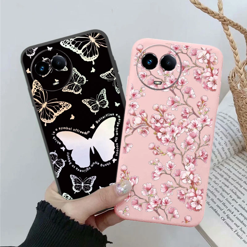 Для Realme 9 10 Pro Plus 11x12 12x C35 13 Pro C55 C65 C67 Narzo 50A Pirme 60x GT Neo 2 GT Master с градиентом в виде бабочки