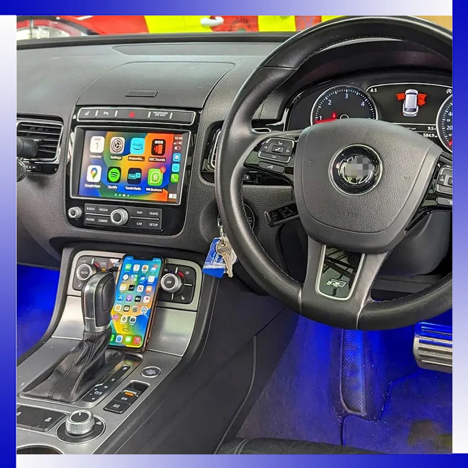 RideMedia 2026 Wireless Apple CarPlay & Android Auto Camera Solution for Volkswagen Touareg Magotan Sharan RNS850 System