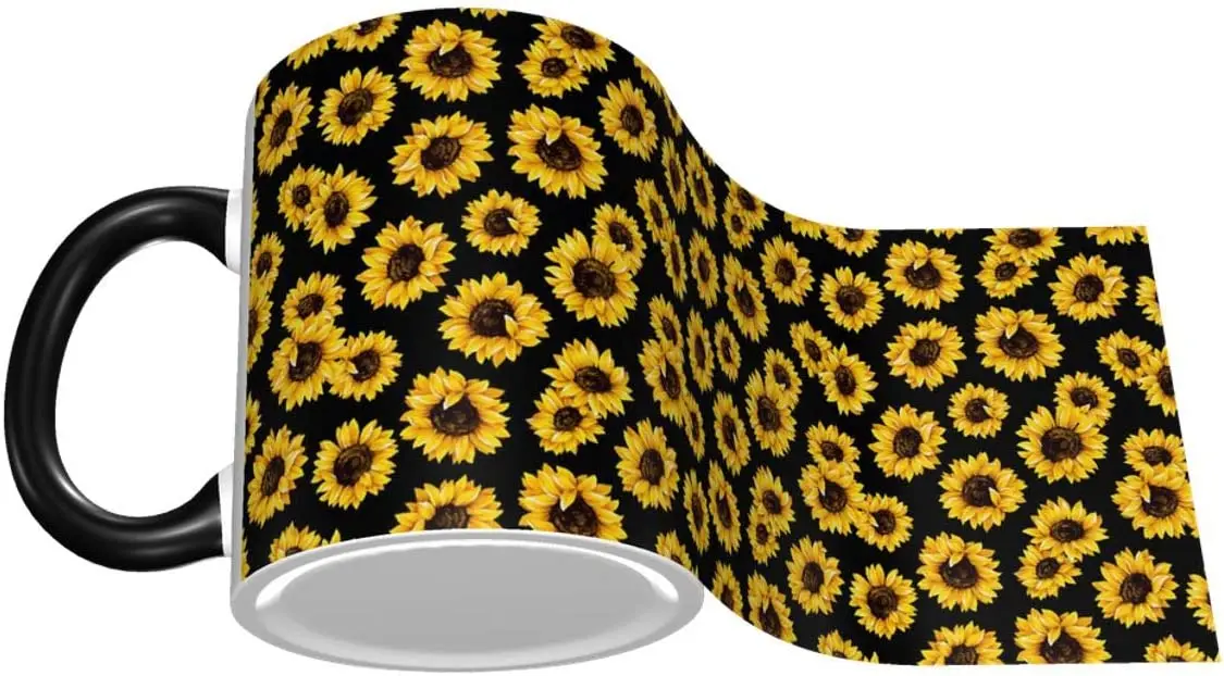 Sunflowers Ceramic Coffee Mug Unique Best Gifts Microwave and Dishwasher Safe Funny Tea Cup 12oz