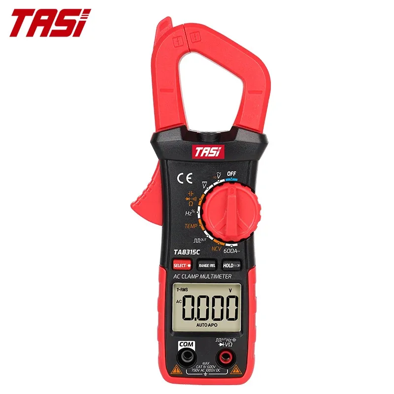 

Цифровой профессиональный клещевой измеритель TASI TA8315C с LED-индикатором, высокоточный, 5999 показаний, многофункциональный, с автоматическим выбором диапазона, 1000В DC/750В AC