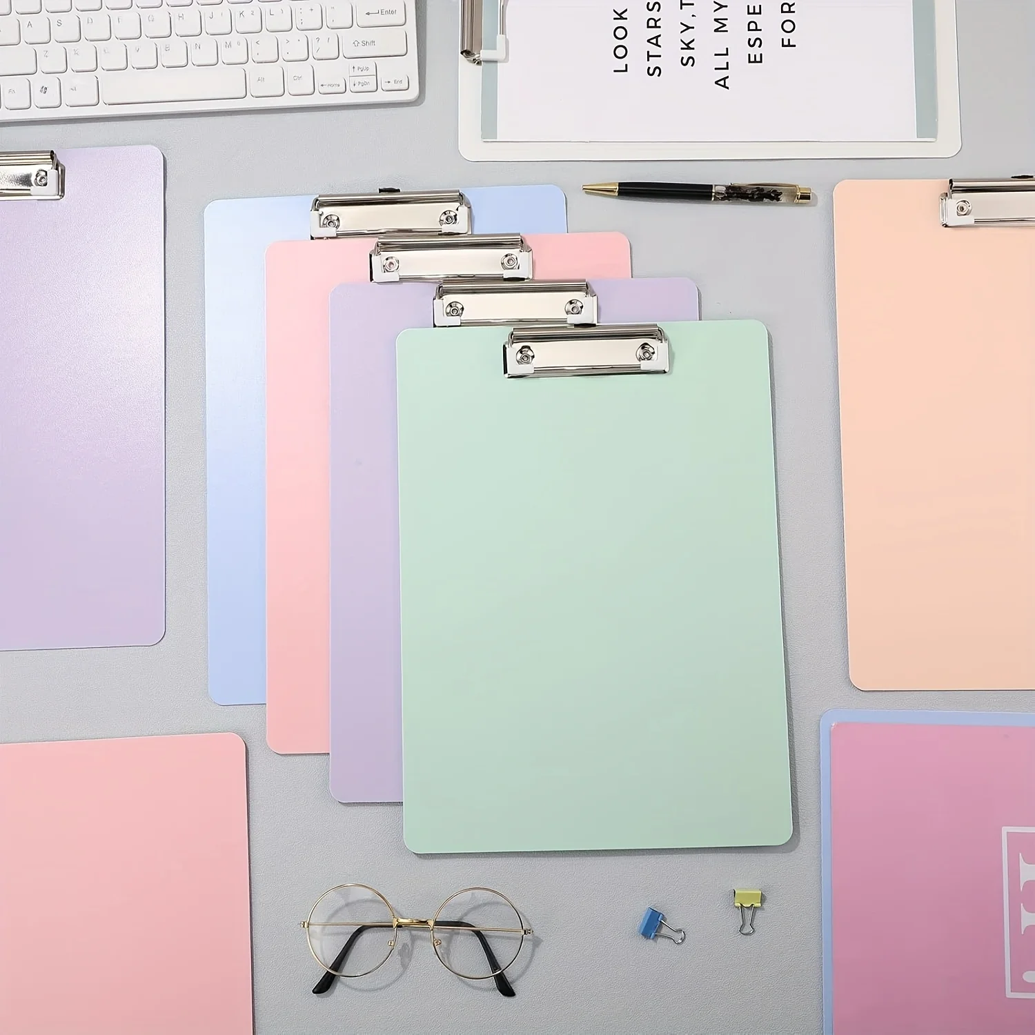 

20 Packs Colorful A4 Folder Writing Pad | Portable Board Clip for Meeting Record, Office, School Supplies, Sketch Drawing